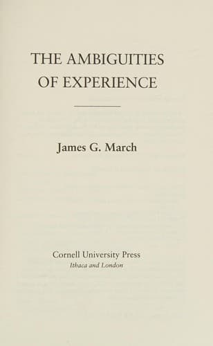 As Ambiguidades da Experiência
